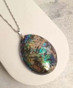 Pingente Prateado Abalone e Madrepérola