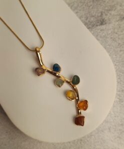 Pingente Dourado Sete Chakras Ramo