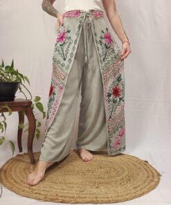 Calça Indiana Estonada Com Fenda