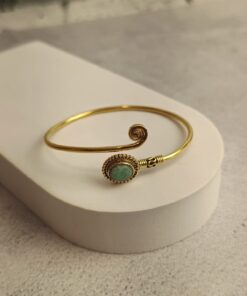Pulseira Dourada Amazonita