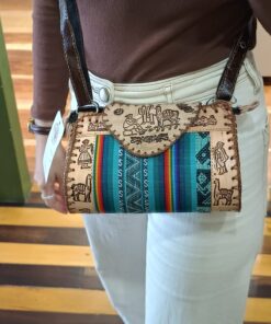 Bolsa Peruana Em Couro Legítimo COM DEFEITO