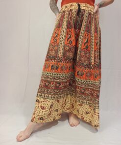 Calça Algodão Pantalona Boho Estampada