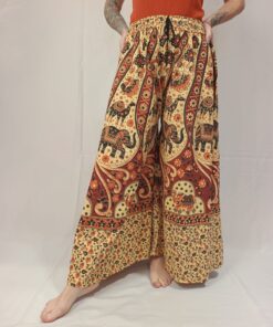 Calça Algodão Pantalona Boho Estampada