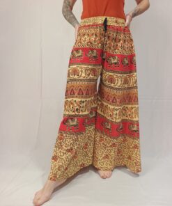 Calça Algodão Pantalona Boho Estampada