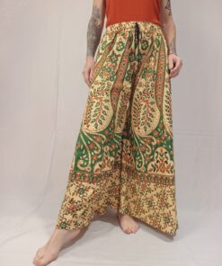 Calça Algodão Pantalona Boho Estampada