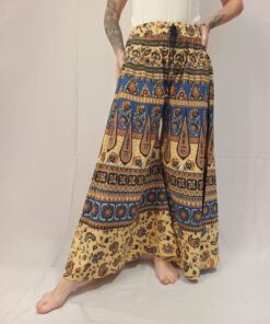 Calça Algodão Pantalona Boho Estampada