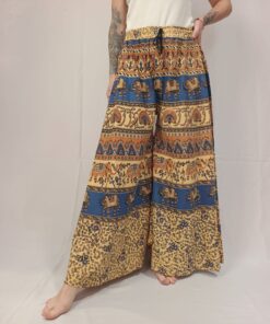 Calça Algodão Pantalona Boho Estampada