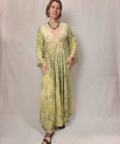 Vestido Indiano Longo Manga Longa