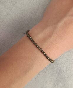 Pulseira de Pirita Multifacetada