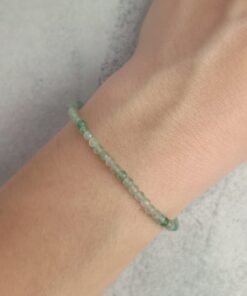Pulseira de Quartzo Verde Multifacetada